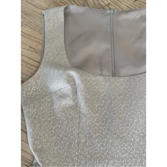 Dolce & Gabbana Silver Jacquard Dress Rare 1990s – Size 44 - Picture 5 of 16